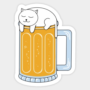 Cat Beer Sticker